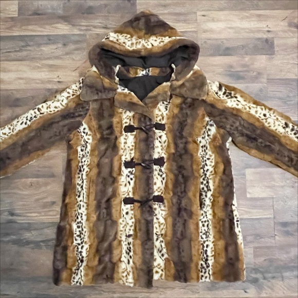 Dennis Basso | Faux Fur Reversible Toggle Coat - Picture 2 of 10